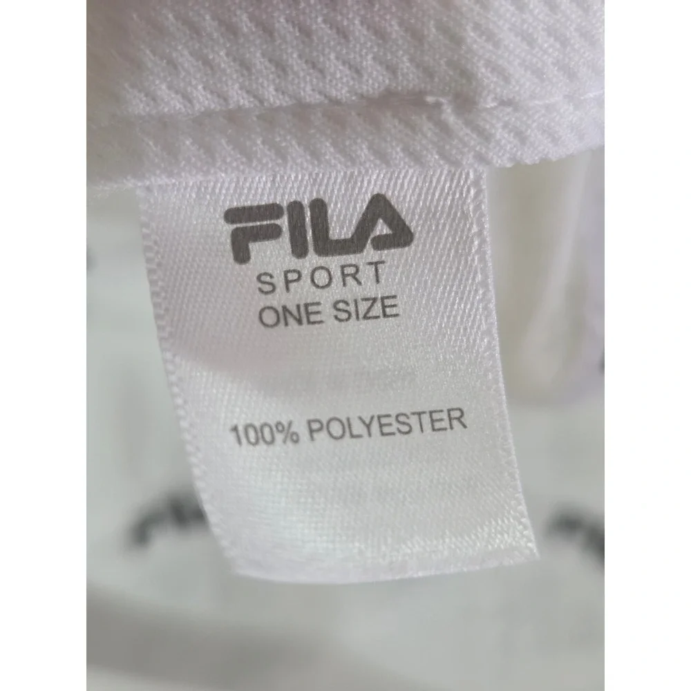 Fila Sport Womens White Grey Splatter Graphic Adjustable Baseball Cap Hat OSFM
